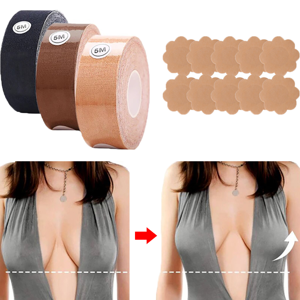Invisible Breast Lift Tape Sil - مراجعة Backless Bra Sticky وسعره