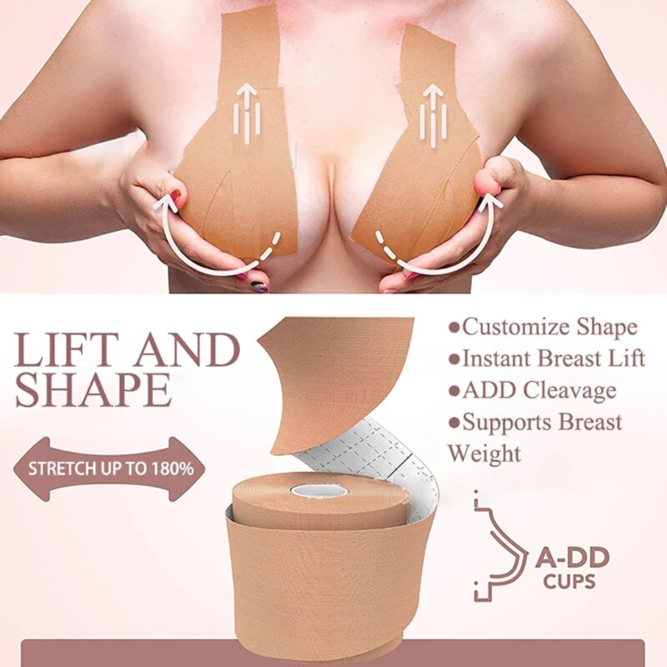 Invisible Breast Lift Tape Sil - مراجعة Backless Bra Sticky وسعره