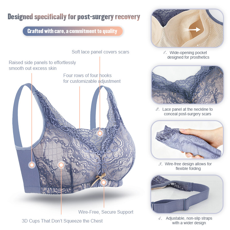 Post breast surgery bra, power - مراجعة Mastectomy Bra Pocket وسعره