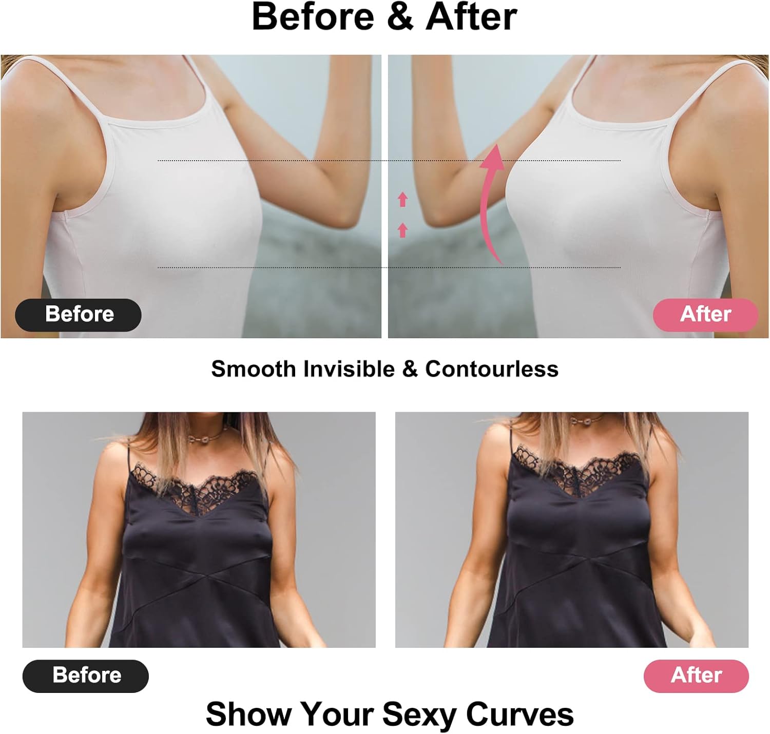 Sticky Bra Push Up Adhesive Br - مراجعة Push Up Bra Silicone وسعره