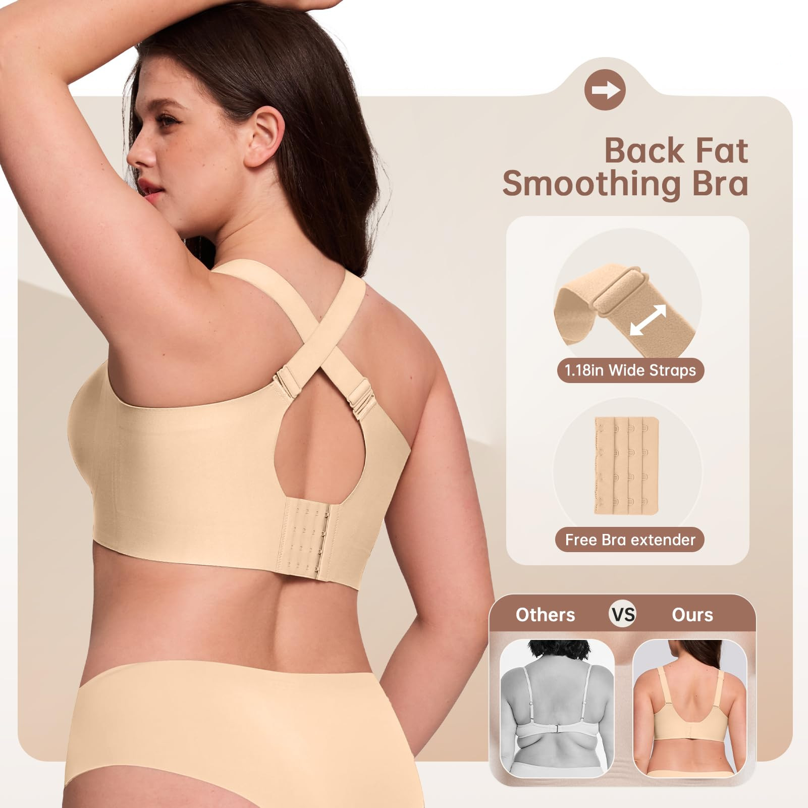 Plus Size Wireless Bra for Wom - مراجعة Underwire Bra Padded وسعره