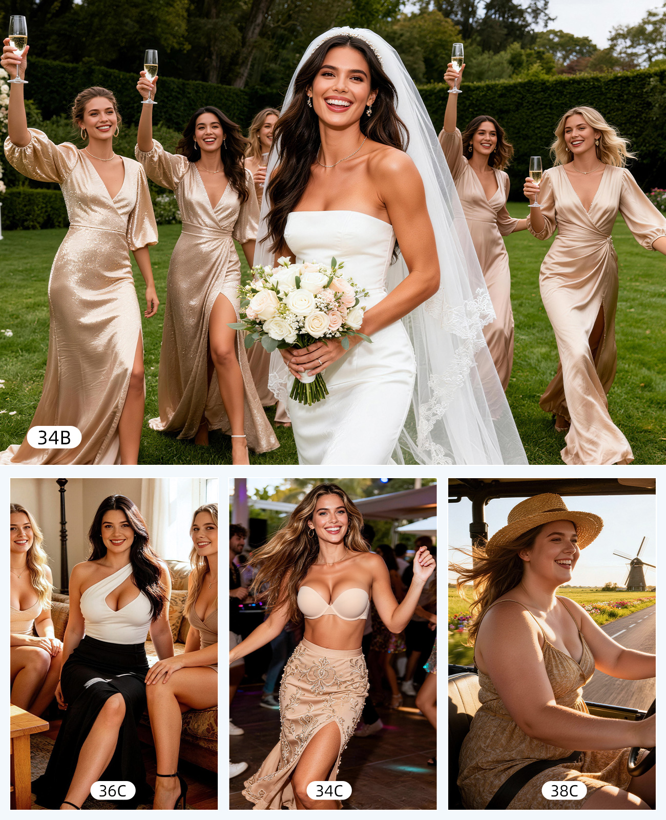 New Push Up Bra Women Lace Pad - مراجعة Convertible Bra Multiway وسعره