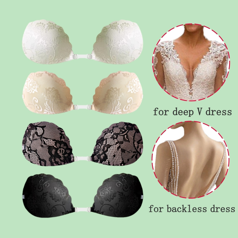 Lace Invisible Bra Backless St - مراجعة Backless Bra Sticky وسعره