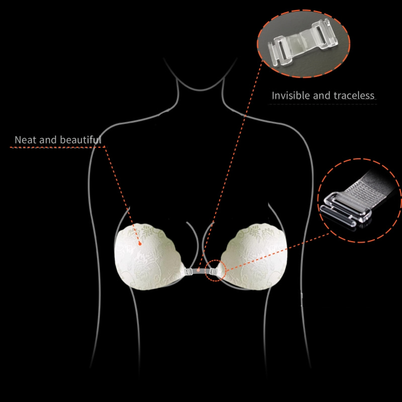 Lace Invisible Bra Backless St - مراجعة Backless Bra Sticky وسعره