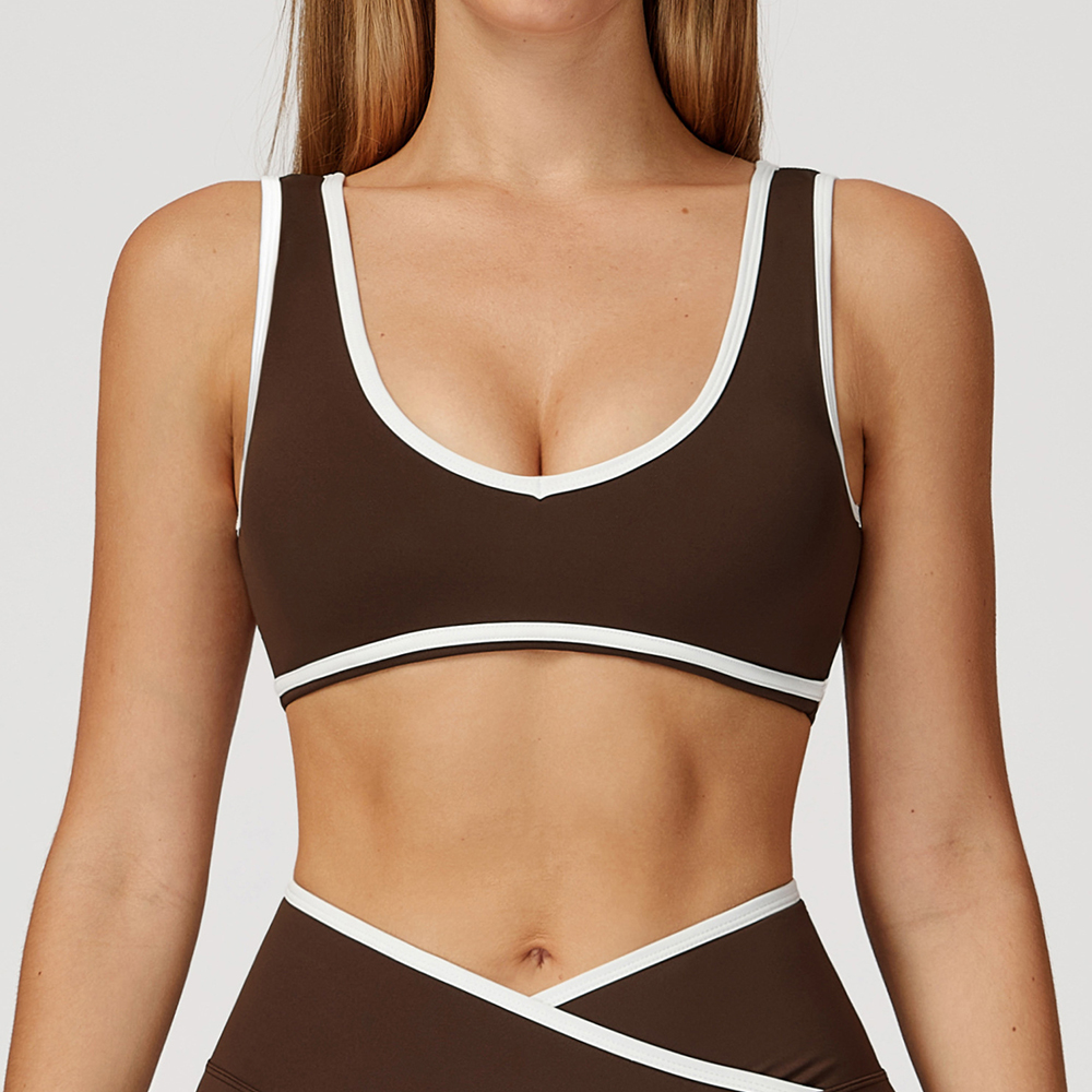 V-Neck Sports Bra Women Top Pu - مراجعة Minimizer Bra Women وسعره