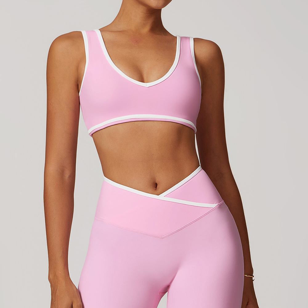 V-Neck Sports Bra Women Top Pu - مراجعة Minimizer Bra Women وسعره