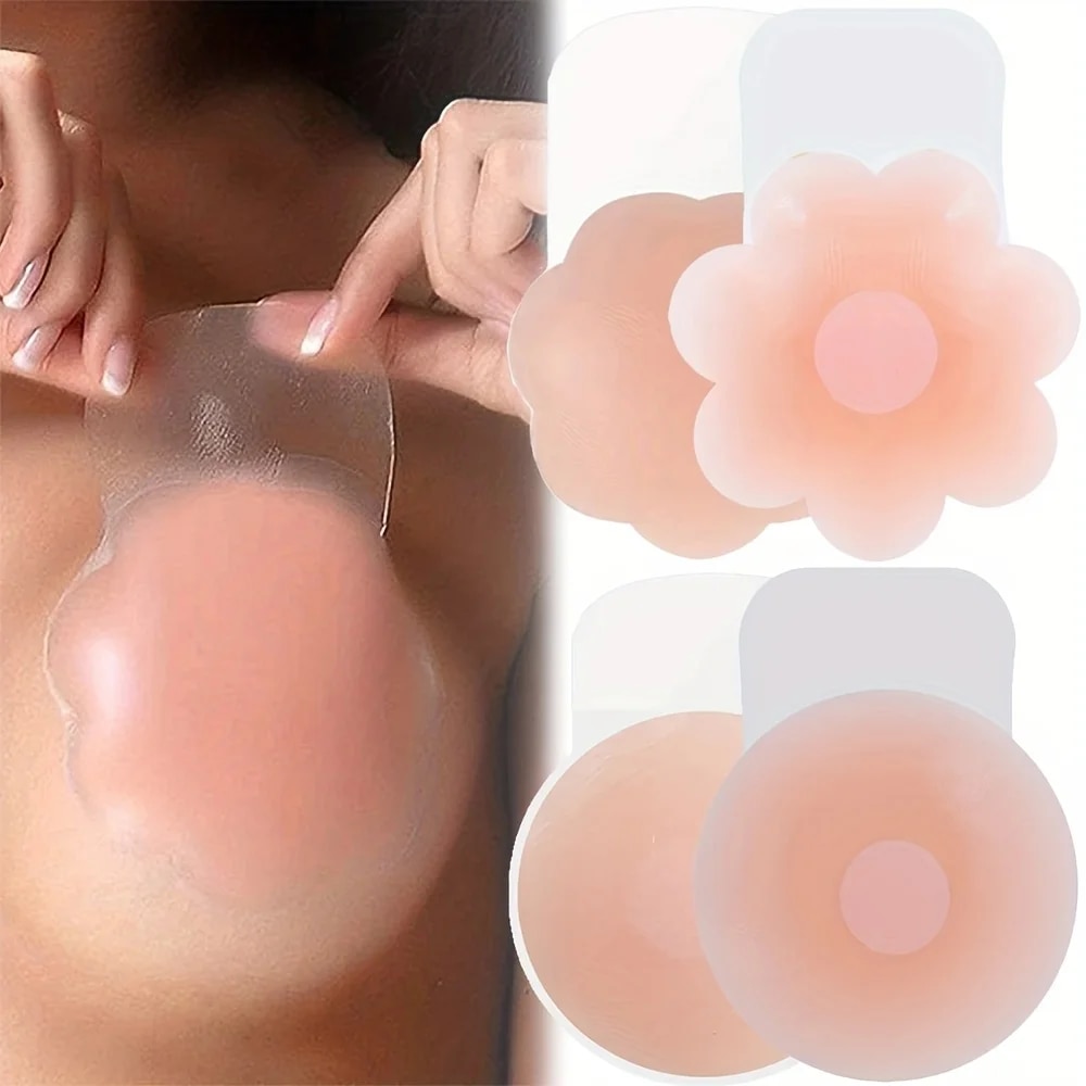 1Pairs Silicone Nipple Cover L - مراجعة Push Up Bra Silicone وسعره