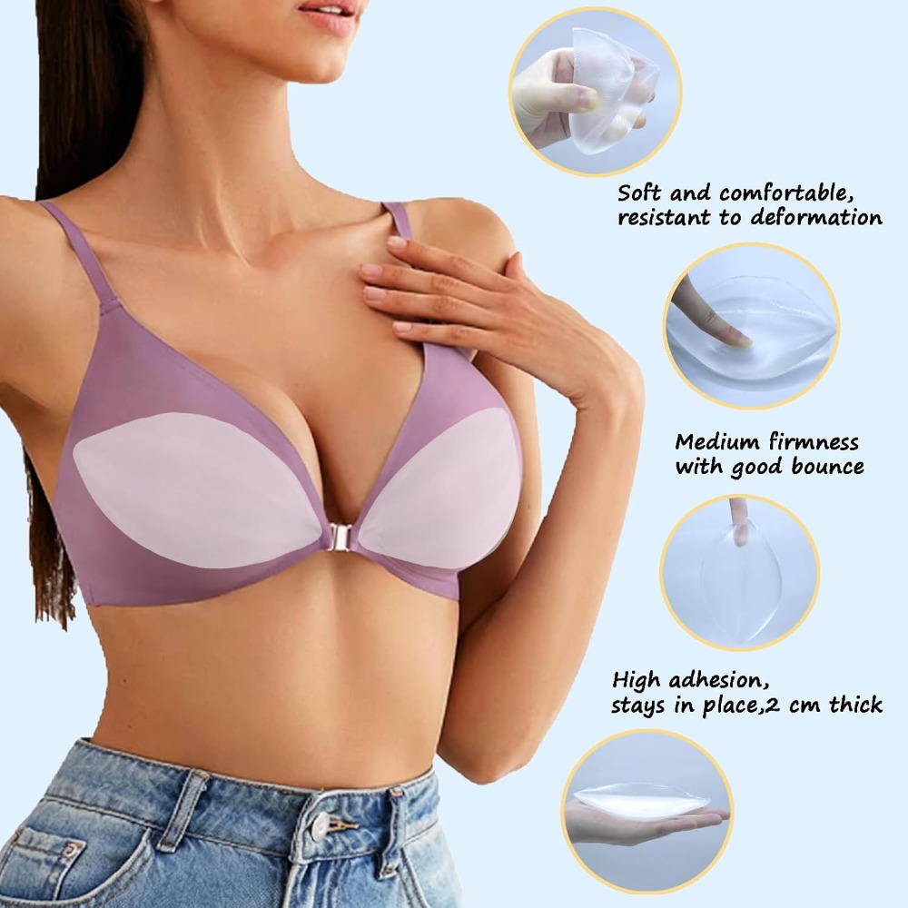 Adhesive Silicone Bra Inserts  - مراجعة Push Up Bra Silicone وسعره