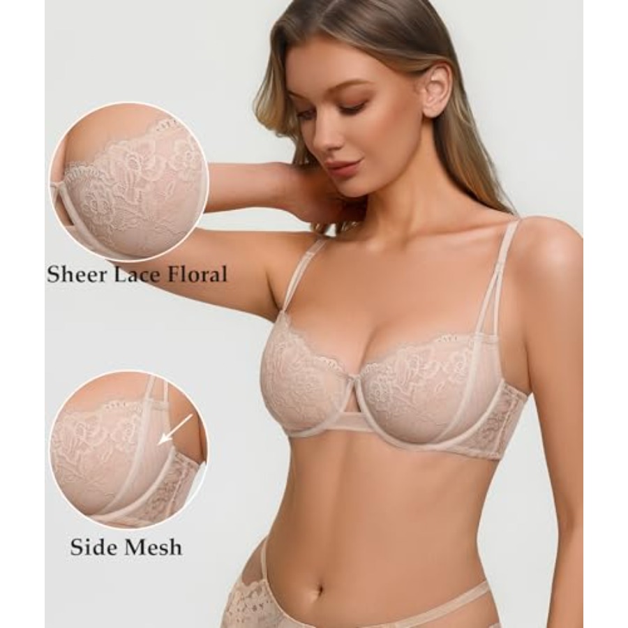 Avidlove Lace Bras for Women S - مراجعة Sheer Mesh Bra وسعره
