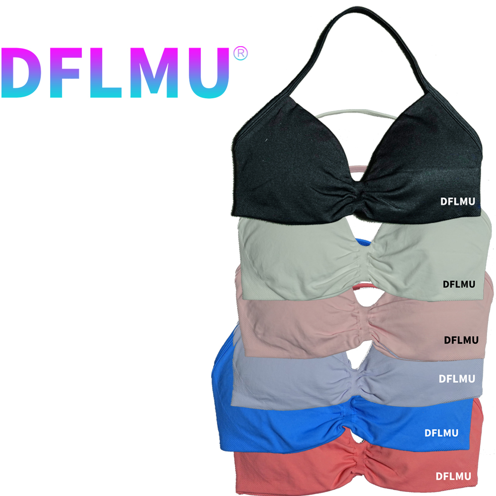 DFLMU Women Halter Sports Bra  - مراجعة Underwire Bra Padded وسعره