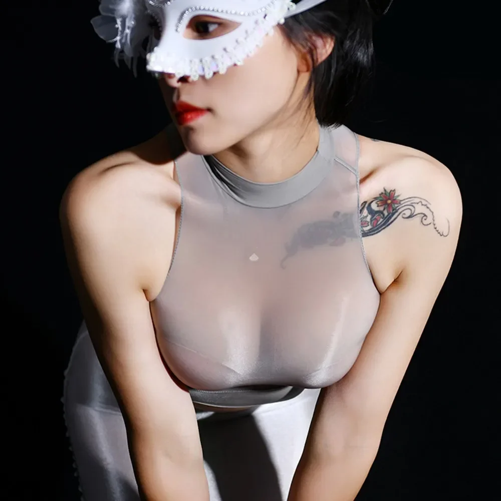 Sheer Tops Shiny Soft Womens F - مراجعة Sheer Mesh Bra وسعره