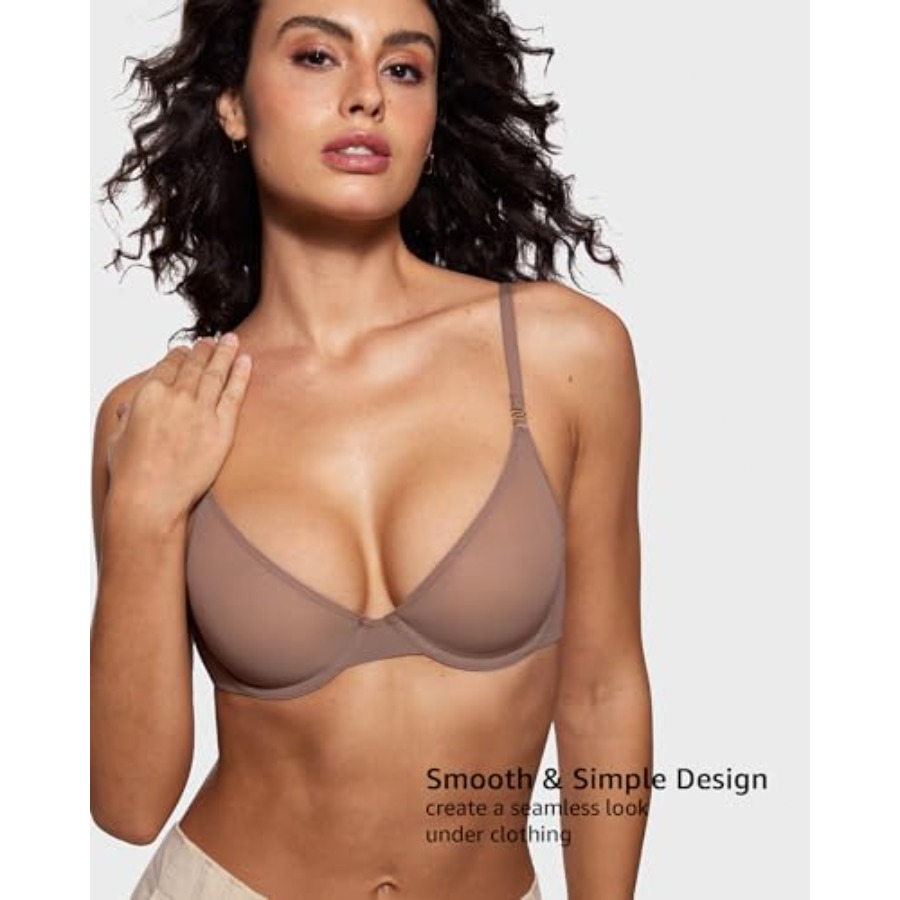Women's Cosnufy Sheer Balconet - مراجعة Demi Bra Balconette وسعره