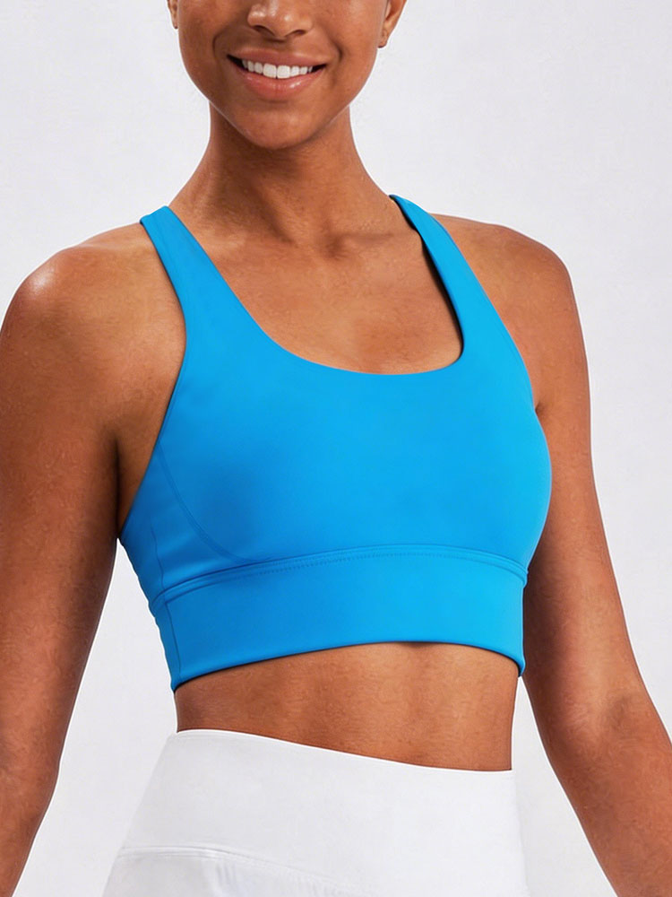 New Women's Solid Color High I - مراجعة Sports Bra Racerback وسعره