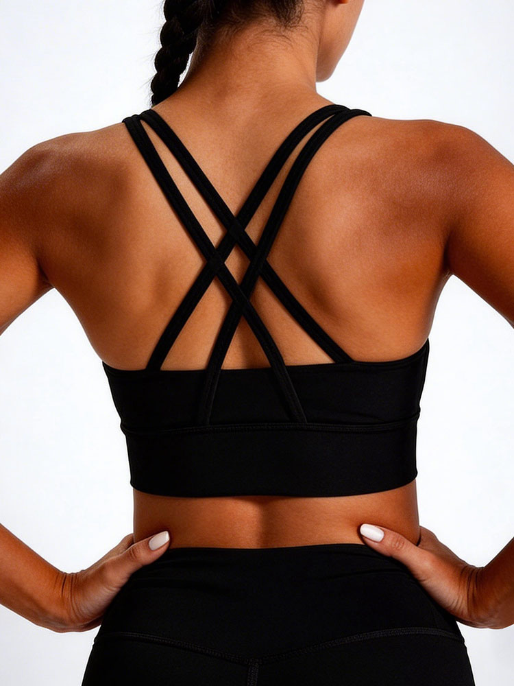 New Women's Solid Color High I - مراجعة Sports Bra Racerback وسعره