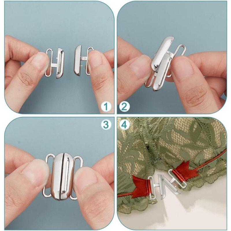12 Sets 3 Colors Front Closing - مراجعة Nursing Bra Clip وسعره