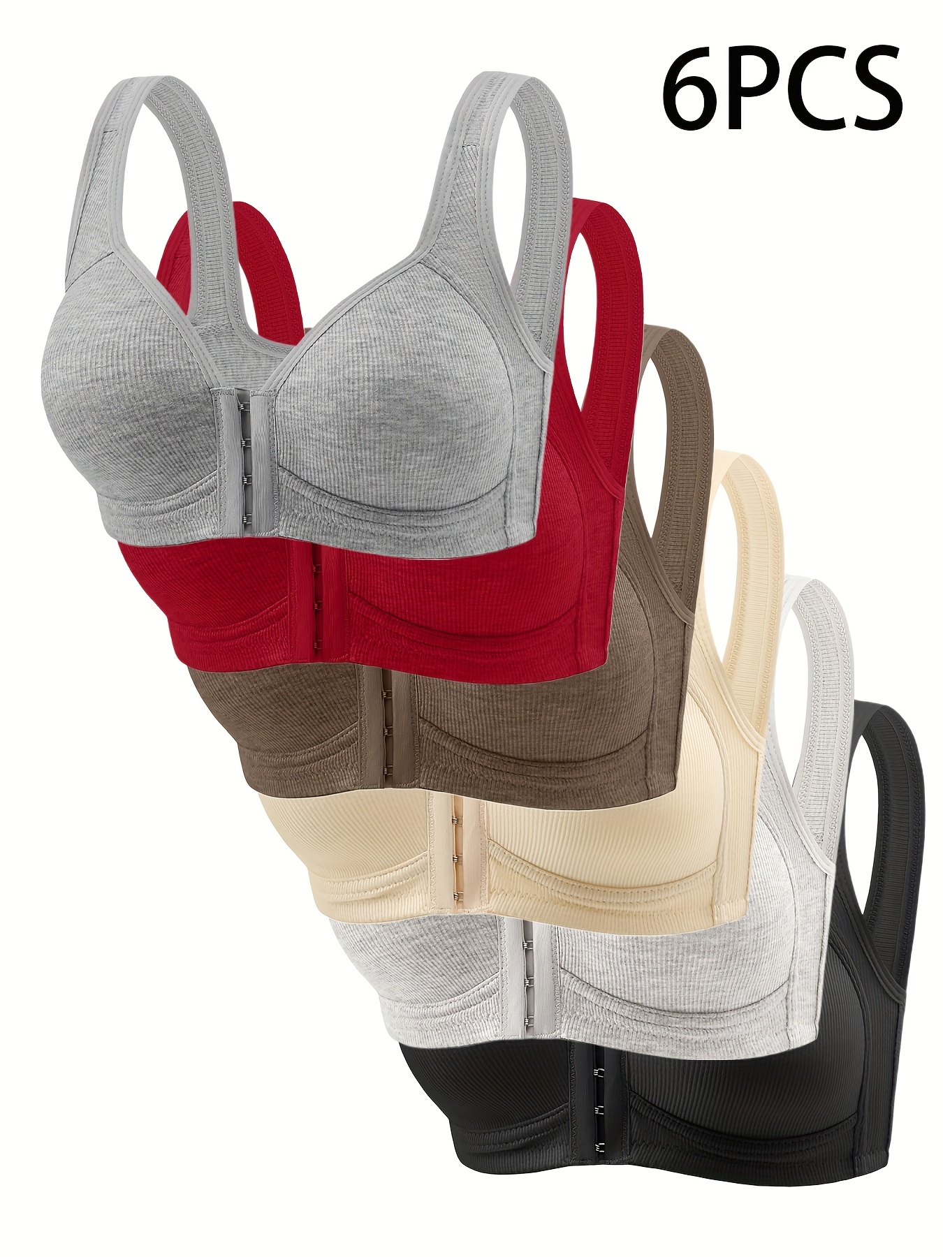 6-Pack Women's Elegant Wire-Fr - مراجعة Wirefree Bra Comfort وسعره