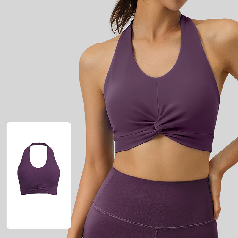 New Women Halter Neck Sports B - مراجعة Underwire Bra Padded وسعره