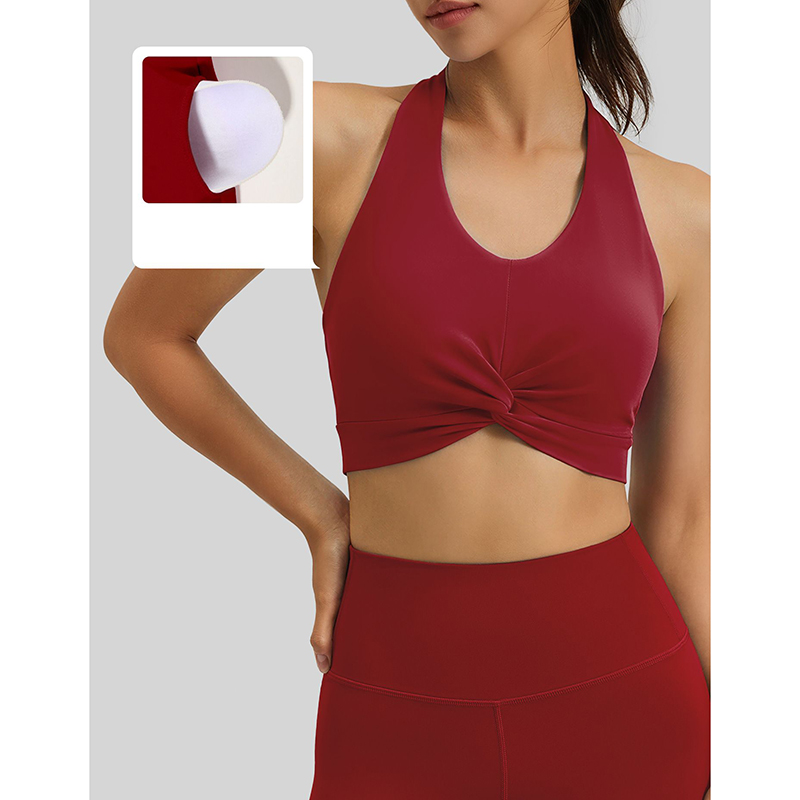 New Women Halter Neck Sports B - مراجعة Underwire Bra Padded وسعره