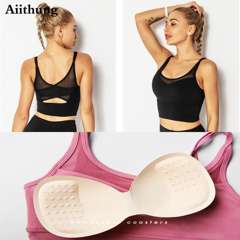 Aiithuug Yoga Bras Fitness Shi - مراجعة Sports Bra Racerback وسعره