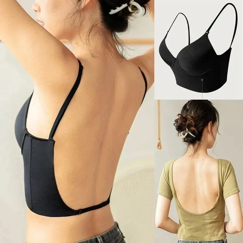 Women Invisible Bra Deep U Plu - مراجعة Backless Bra Sticky وسعره
