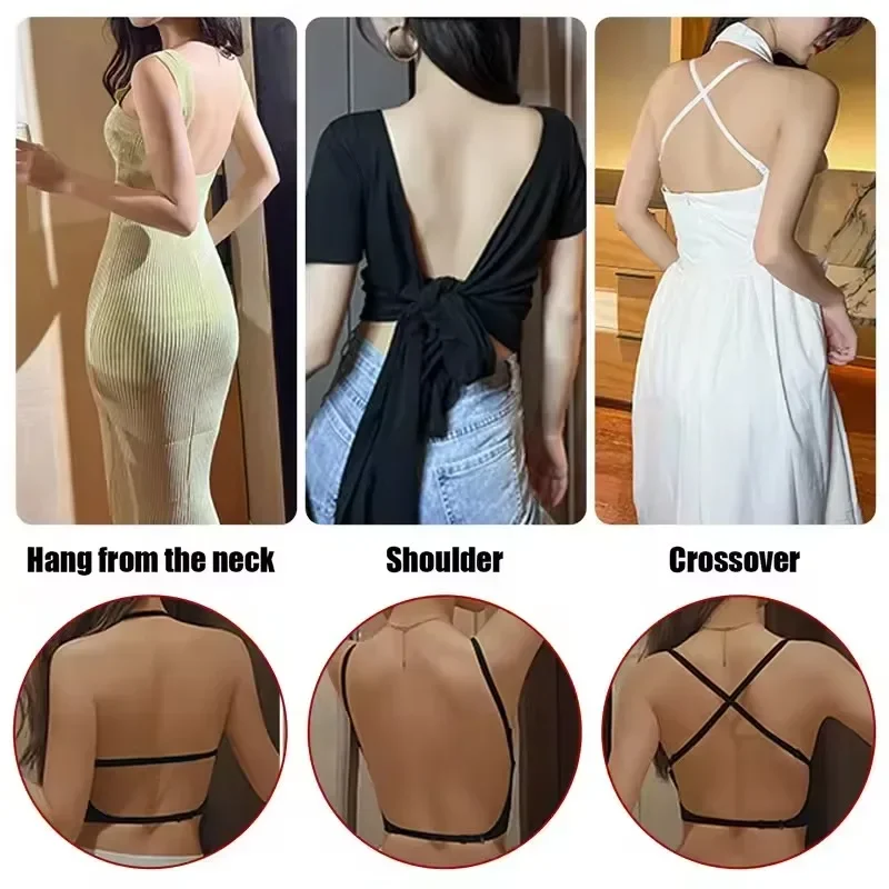 Women Invisible Bra Deep U Plu - مراجعة Backless Bra Sticky وسعره