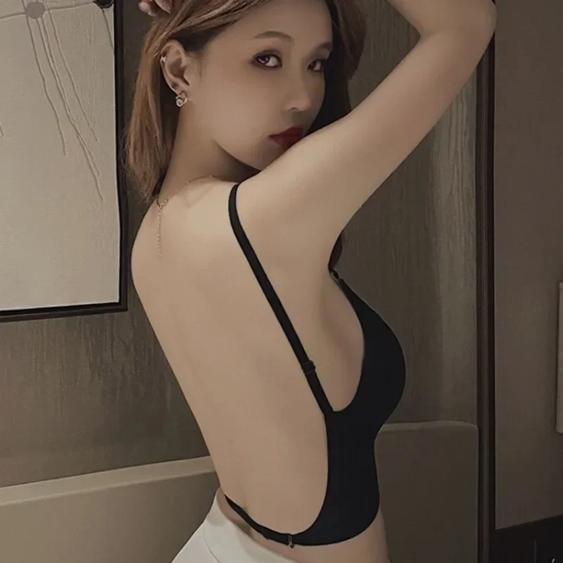 Women Invisible Bra Deep U Plu - مراجعة Backless Bra Sticky وسعره