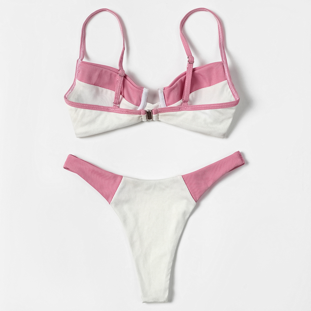 ZTVitality Ribbed Splicing Sex - مراجعة Underwire Bra Padded وسعره