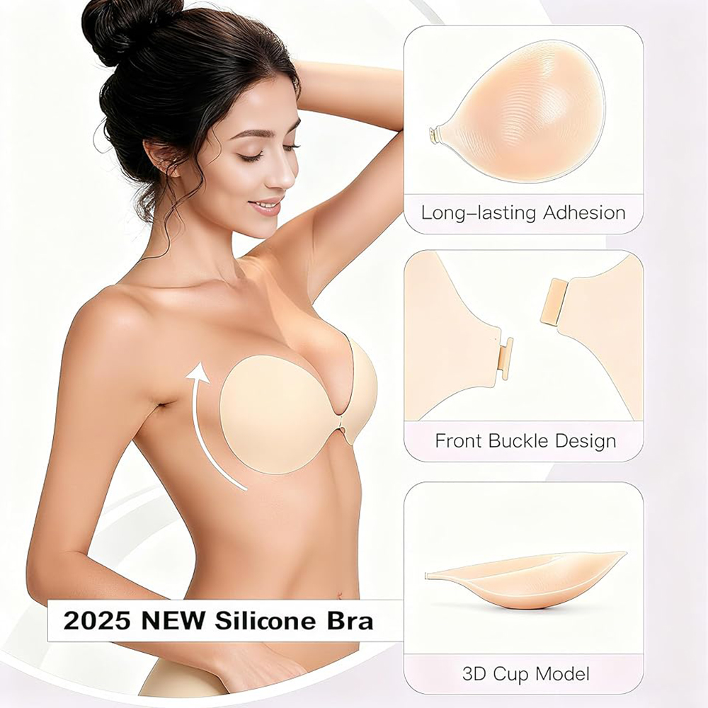Strapless Push Up Sticky Bra P - مراجعة Backless Bra Sticky وسعره