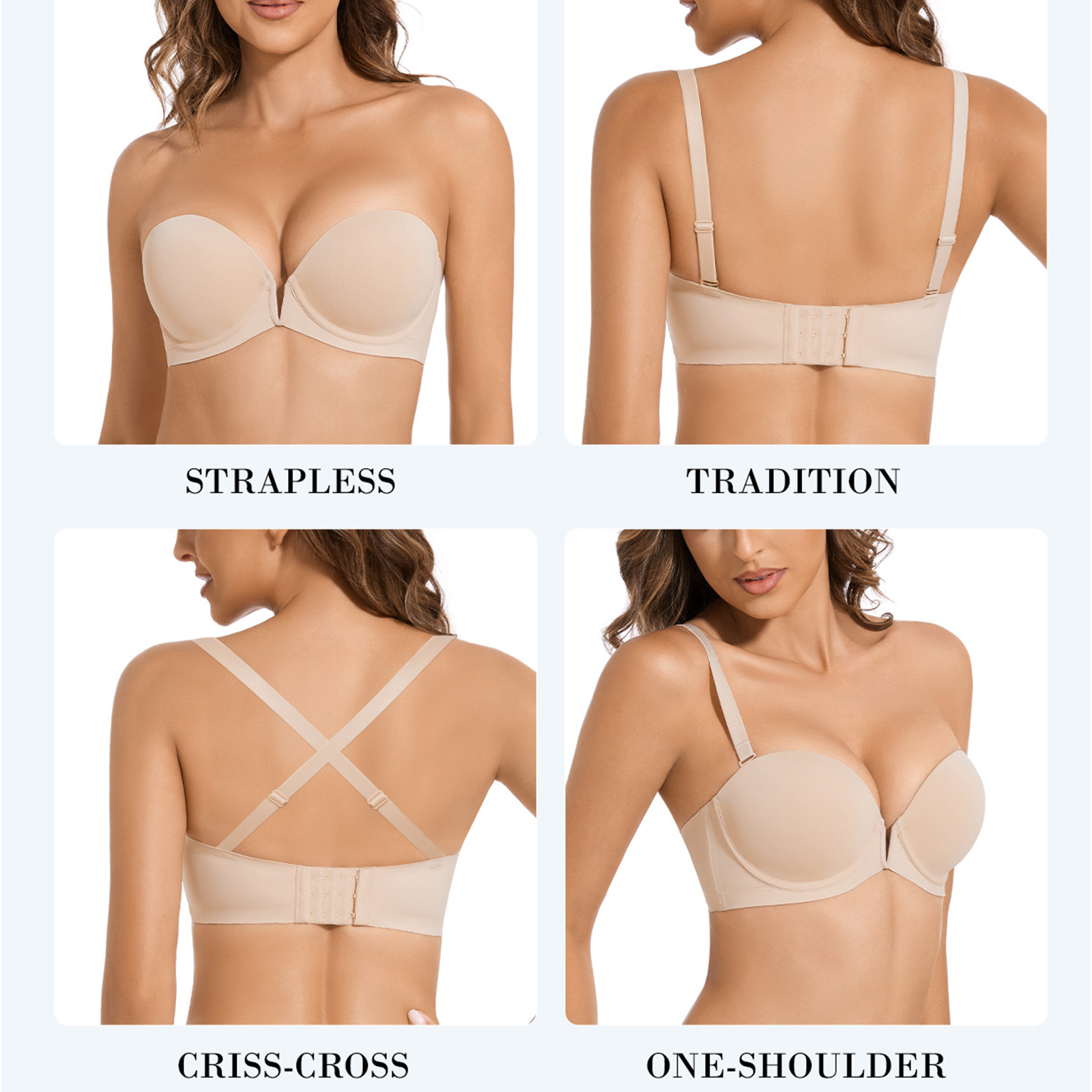 New Bra Push Up Underwire Ultr - مراجعة Convertible Bra Multiway وسعره