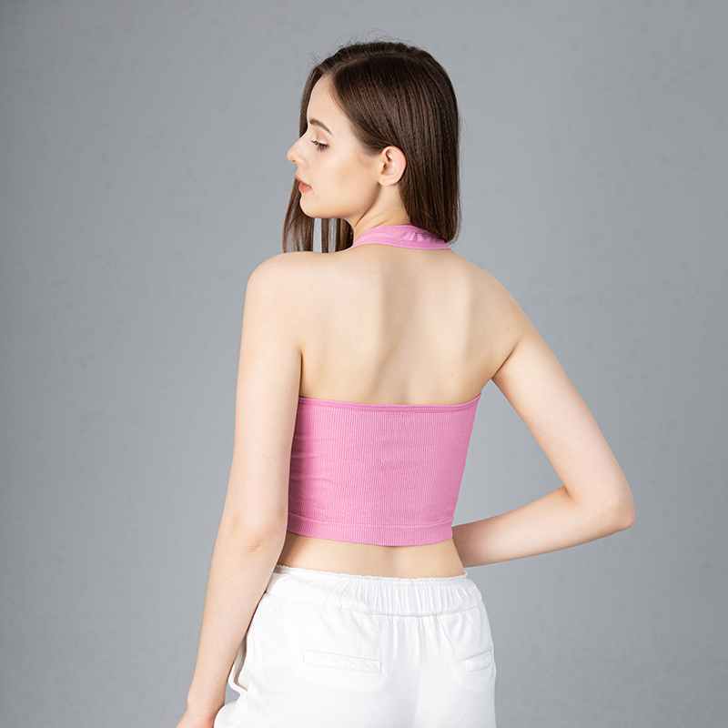 Halter-neck Tops Women Sexy Ba - مراجعة T Shirt Bra Seamless وسعره