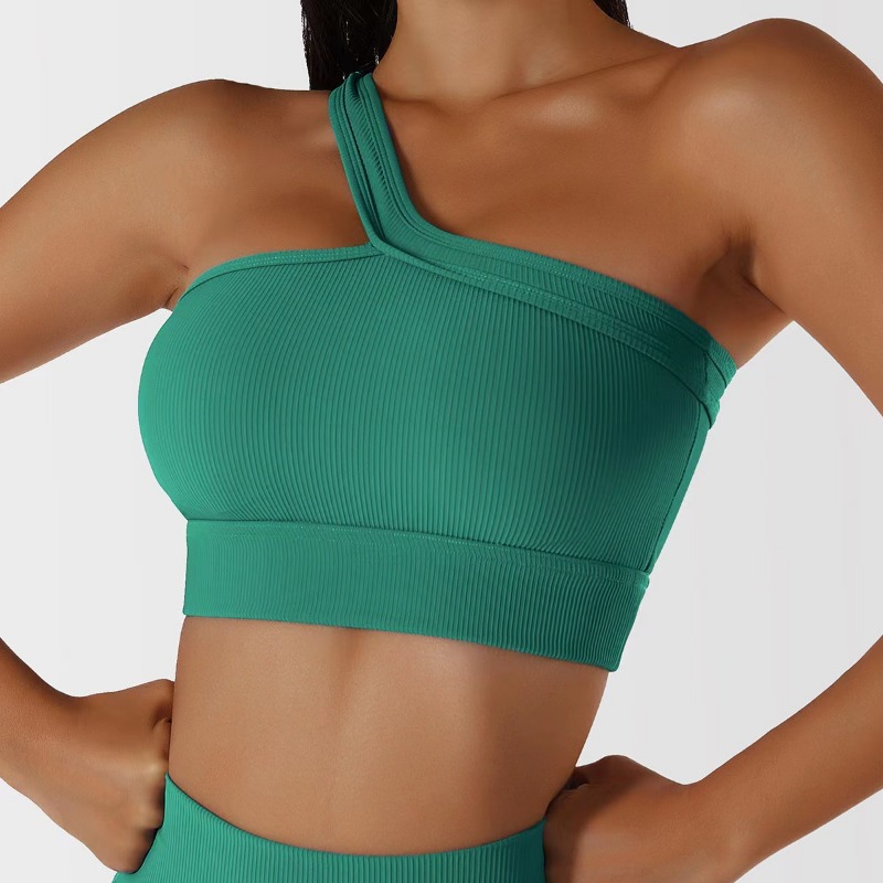 Women Single Shoulder Sexy Yog - مراجعة T Shirt Bra Seamless وسعره