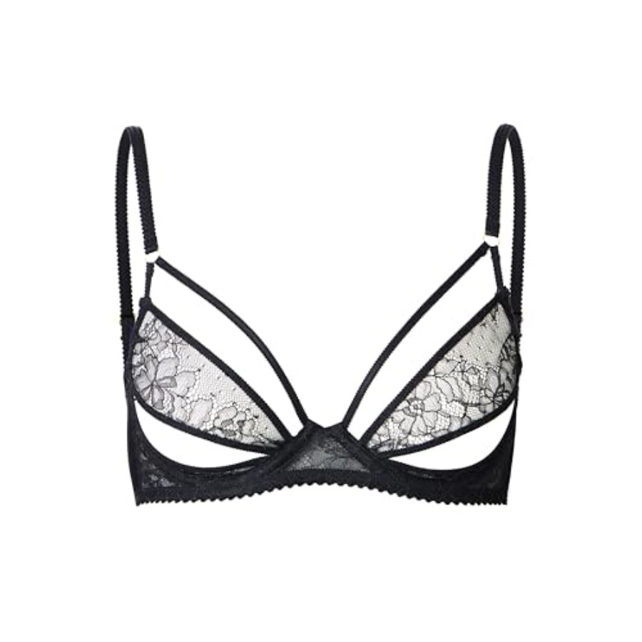 Faye Women's Sexy Lace Bra, Ba - مراجعة Demi Bra Balconette وسعره
