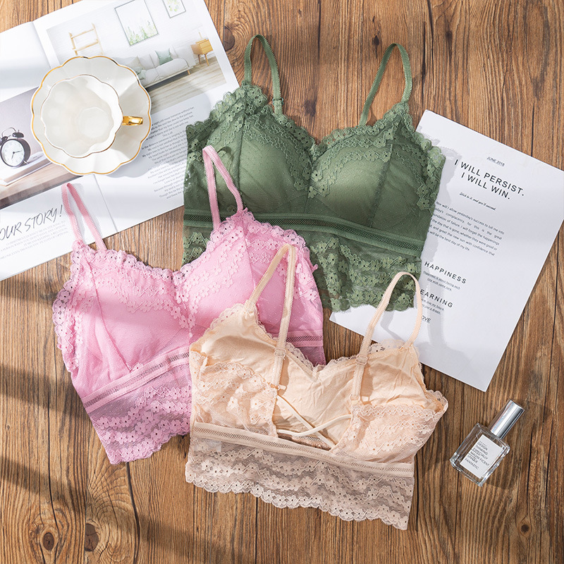 3D Sexy lace Lingerie Seamless - مراجعة Lace Bralette Set وسعره