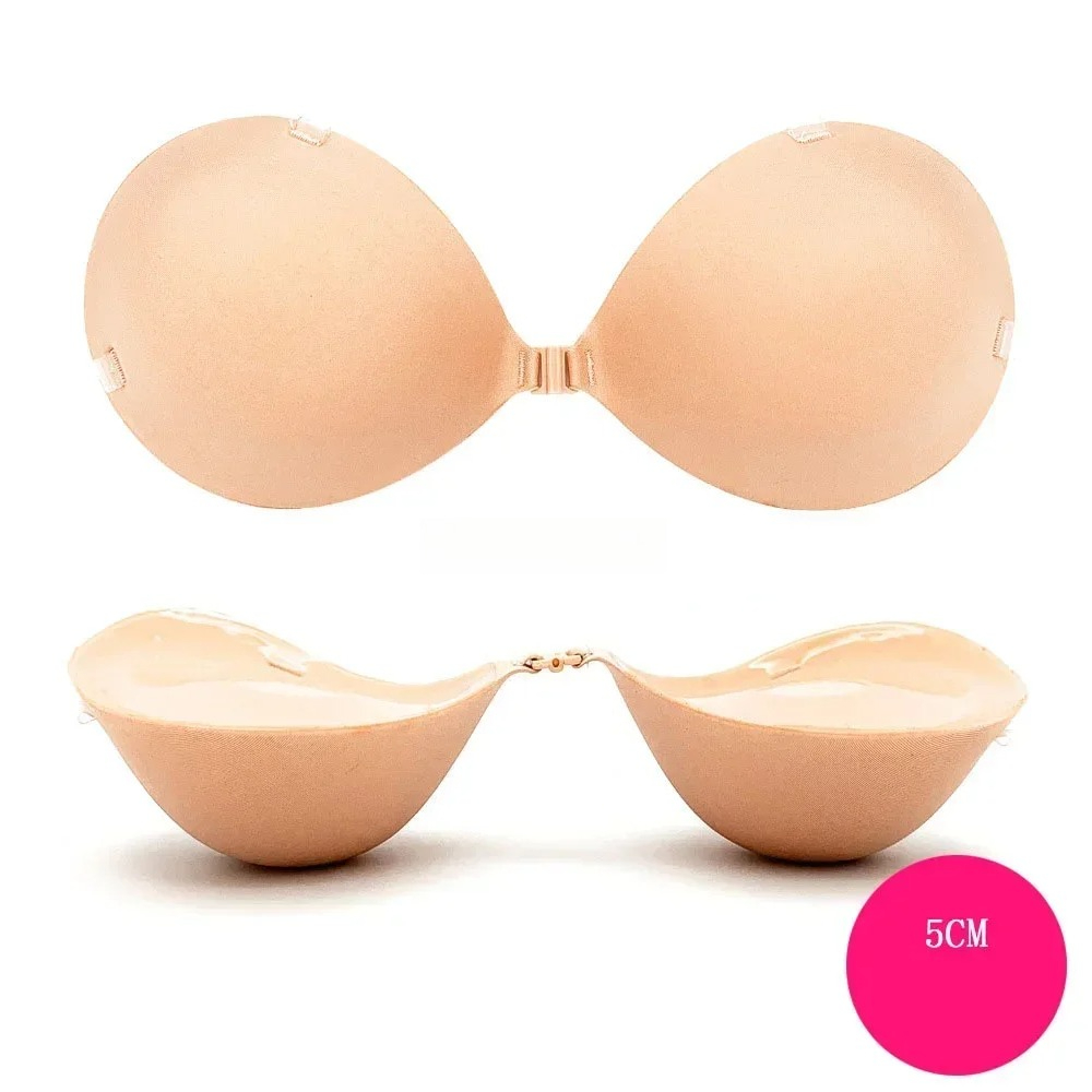 5cm/6cm Silicone Push Up Bra f - مراجعة Backless Bra Sticky وسعره