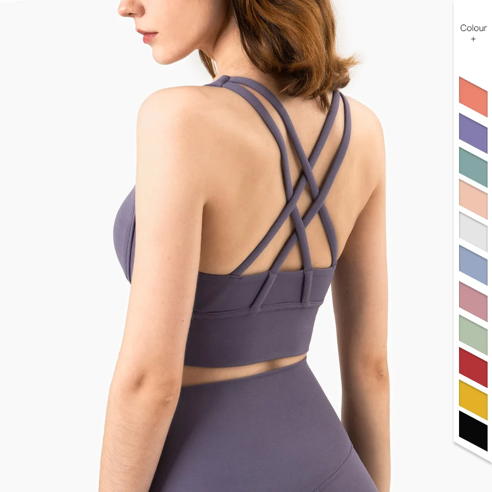 Summer Fashion Cross Back Wome - مراجعة Sports Bra Racerback وسعره