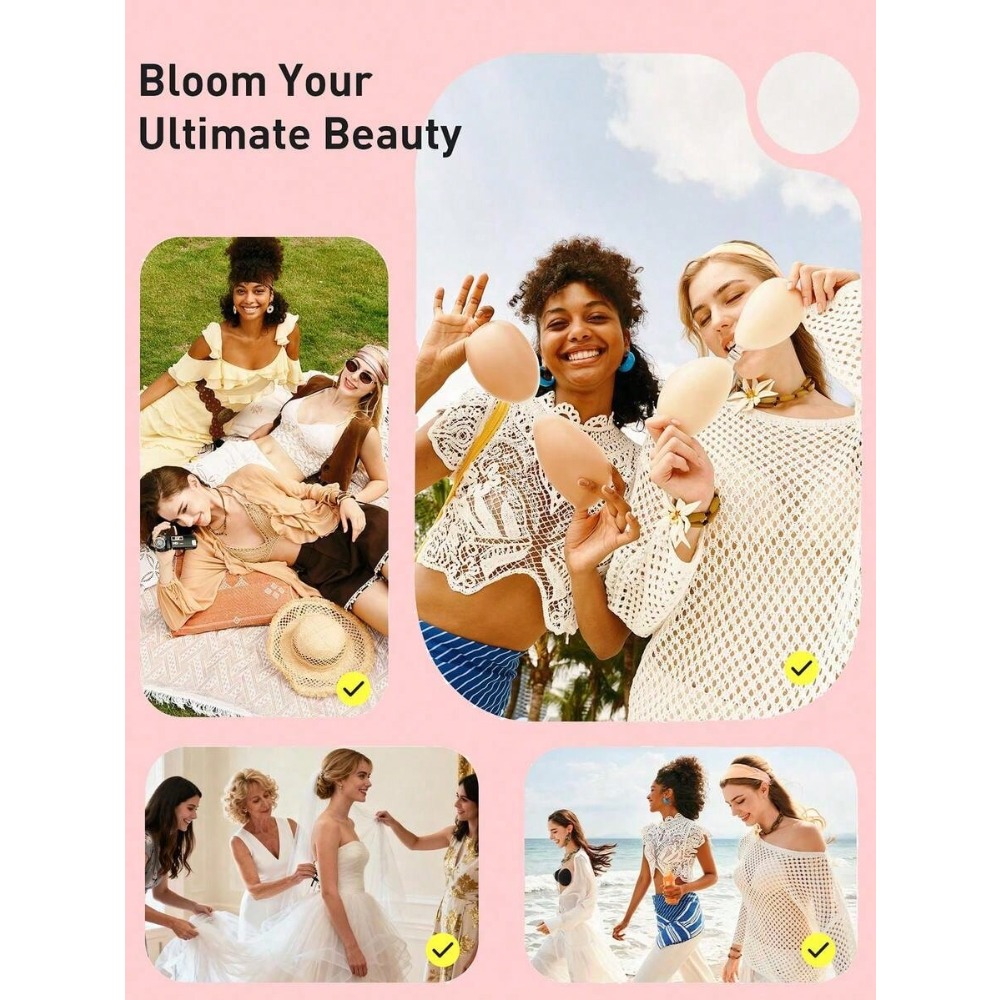 Waterproof Silicone Invisible  - مراجعة Push Up Bra Silicone وسعره