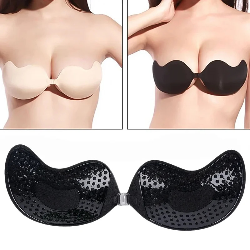 Sexy Women Invisible Push Up B - مراجعة Backless Bra Sticky وسعره
