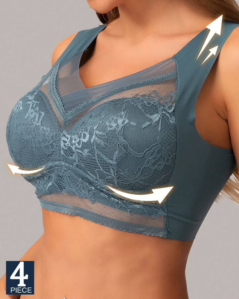 4Pcs Plus Size Women Seamless  - مراجعة Minimizer Bra Women وسعره