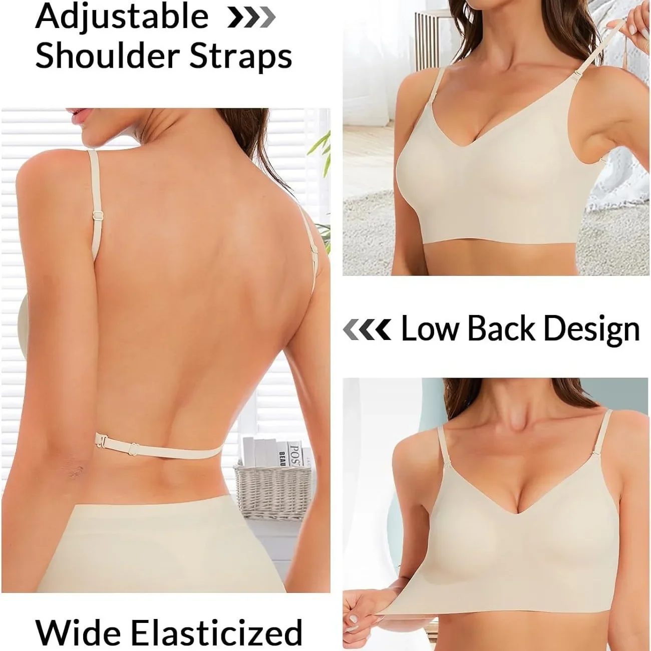 Top RatedSeamlLow Back Bra Sup - مراجعة Convertible Bra Multiway وسعره