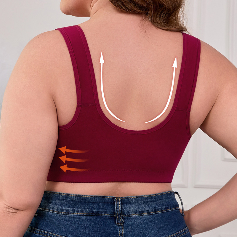 XL-7XL Plus Size Front Buckle  - مراجعة Wirefree Bra Comfort وسعره